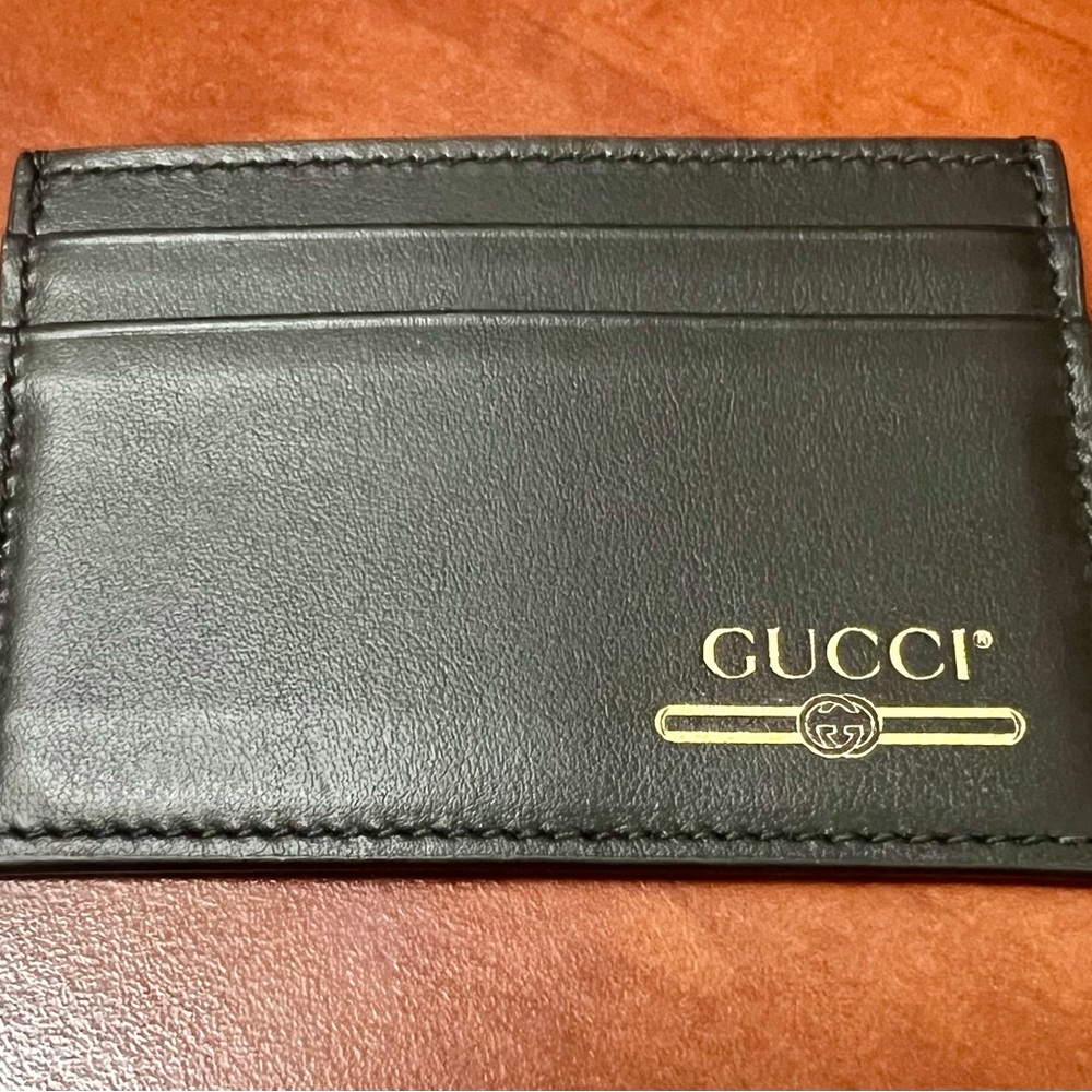 Gucci Black Leather Card Holder